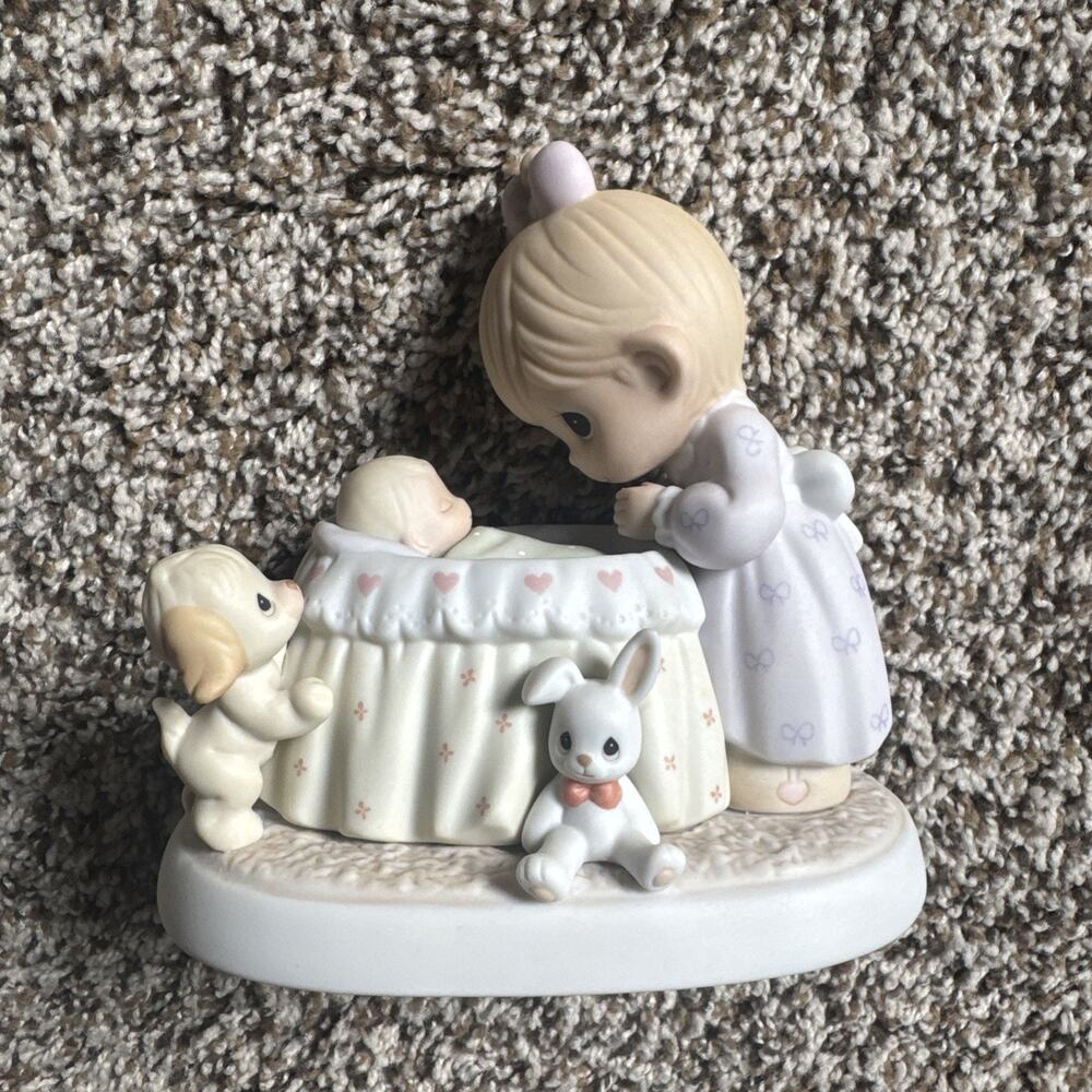 Enesco Precious Moments “You Are My Gift From Above” 891738 (2001) Crib Figurine